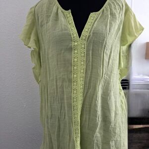 Counterparts Lime Green Blouse